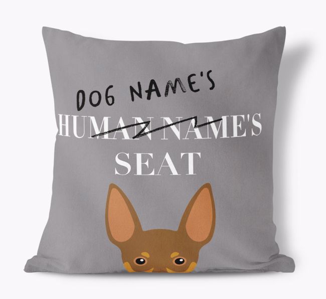Human's Seat: Personalised {breedFullName} Canvas Cushion